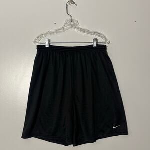 Vintage Y2K Nike Black Elastic Band Comfort-Fit Sportswear Shorts Mens Size L